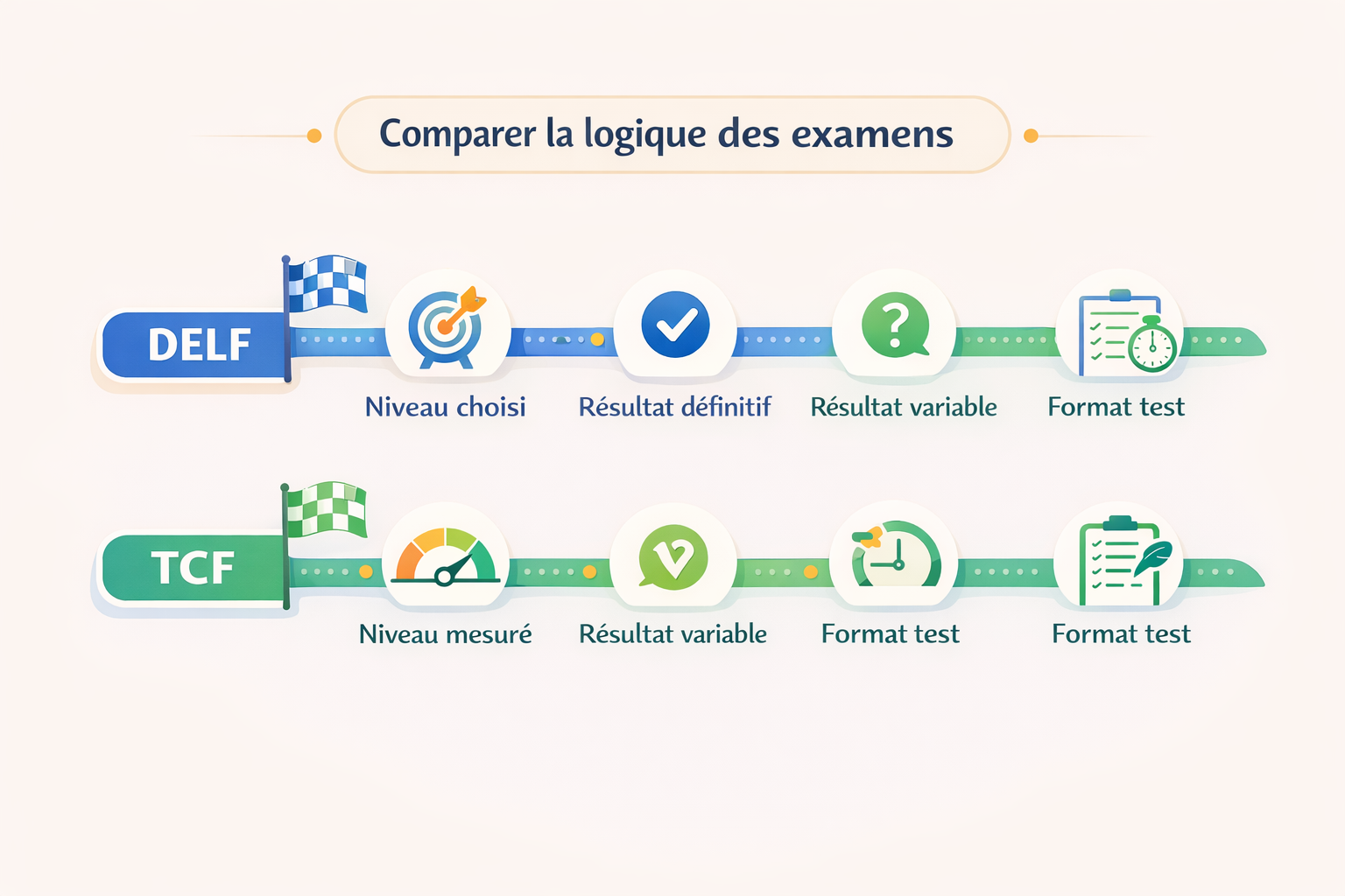 Comparer la logique des examens