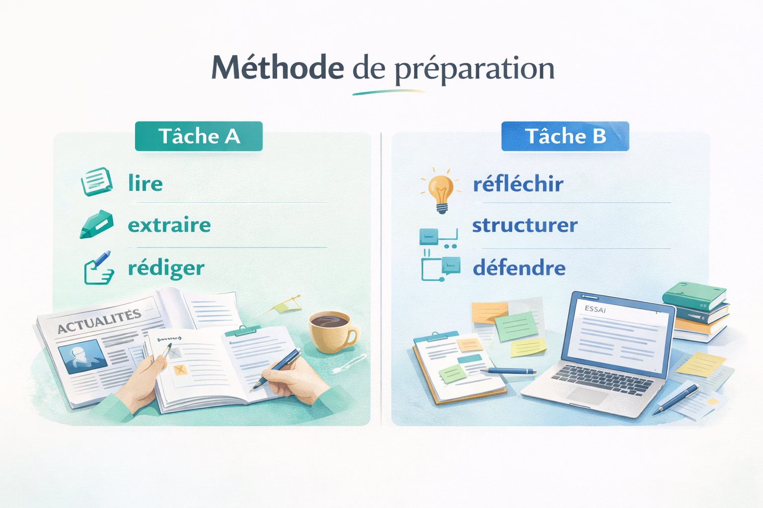 Méthode de préparation du TEF écrit